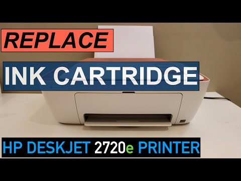 HP DeskJet 2720e Ink Cartridge Replacement.