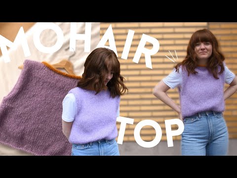 DIY Fluffy Pastel Spring Top // How to Knit a Mohair Sweater Vest