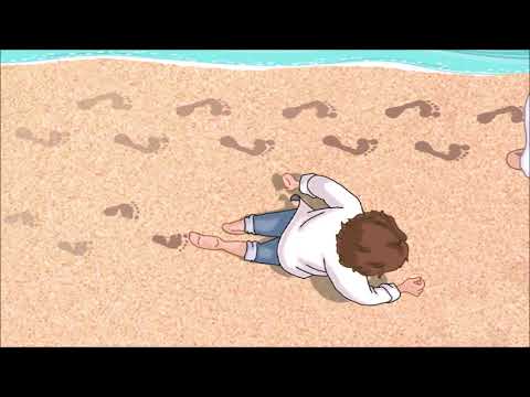 Footprints In The Sand (With Audio) - A Very Inspiring Poem | God's Love Animation Footprints In The Sand (With Audio) - A Very Inspiring Poem | God's Love Animation