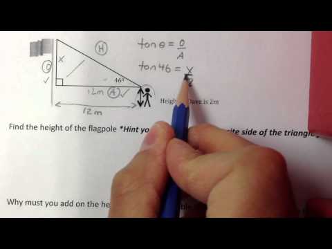 Finding the height of a flagpole