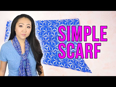 How to Sew a Basic Scarf / Sash 🧣 Easy Sewing Project Tutorial