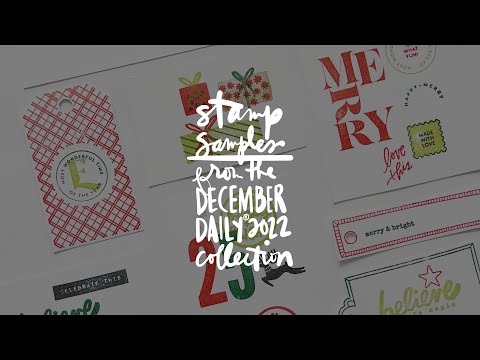 December Daily® 2022 | In-Use Stamp Samples