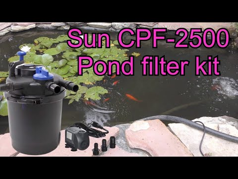 Pond filter with UV sterilizer