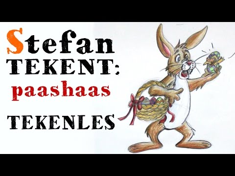 Hoe teken je een paashaas? Stefan Tekent