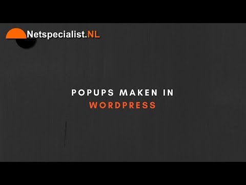 een popup maken in wordpress