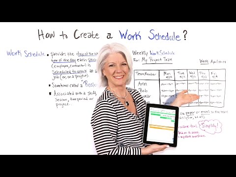 How to Create a Work Schedule - Project Management Training