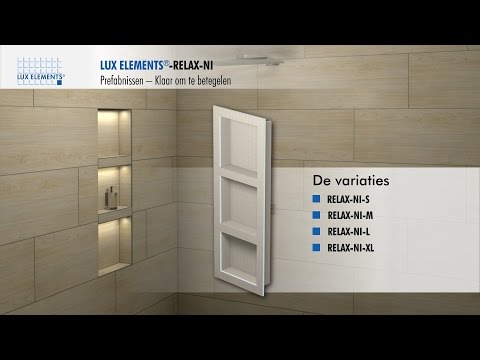 LUX ELEMENTS montage: geprefabriceerde nissen RELAX-NI voor de inbouw in een wand