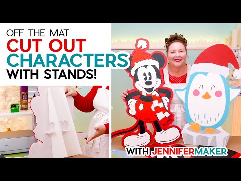 DIY Cut Out Characters - Make HUGE Larger Than Mat Projects with Stands!