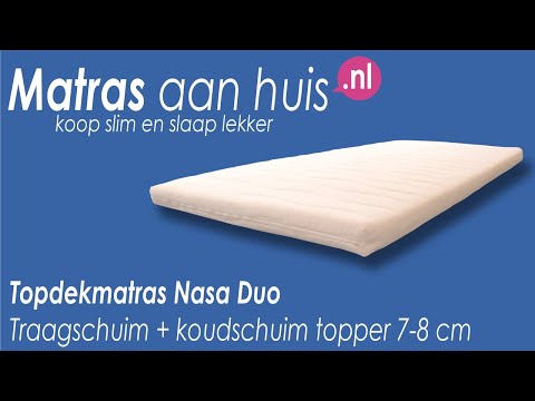 Nasa DUO topdekmatras, traagschuim én koudschuim | Matrasaanhuis.nl