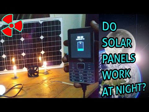 How to power a solar panel without sunlight/Do solar panels work at night?