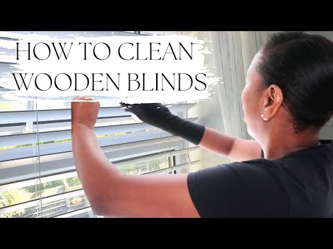 HOW TO CLEAN WOODEN BLINDS QUICK AND EASY|Amanda Oak Ince