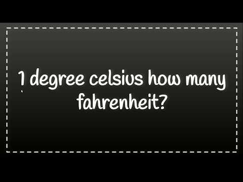 1 degree celsius how many fahrenheit