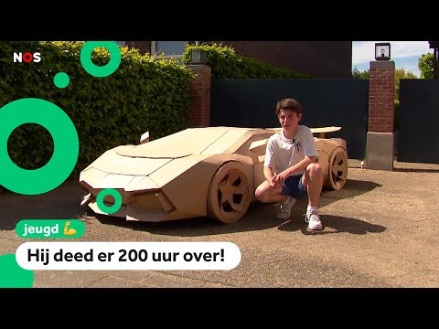 Olivier bouwt zijn eigen Lamborghini (van karton)