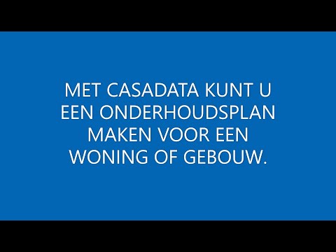 CASADATA MEERJAREN ONDERHOUDSPLAN MJOP