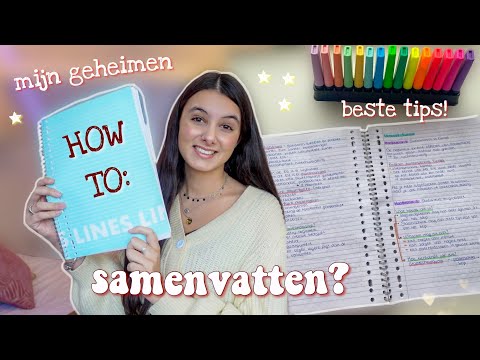 HOW TO: SAMENVATTING MAKEN! *zo maak jij de beste samenvatting*